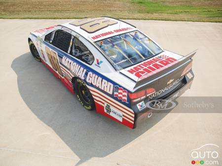 Chevrolet Impala NASCAR car driven by Dale Earnhardt Jr., three-quarters rear